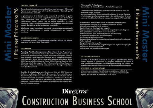 Brochure Corso PLANNER Primavera P6 pagina 1