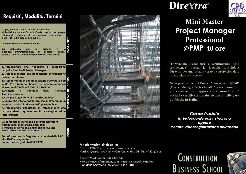 Corso Project Manager Professional (40 ore)