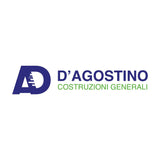 Logo per D'Agostino Costruzioni Generali, con le iniziali stilizzate 'AD' in blu e il testo verde sottostante.