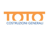 Logo per 'TOTO Costruzioni Generali' in testo arancione e blu.